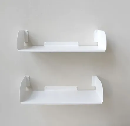 Chambres d'hôtels - Étagère grands livres, BD, Vyniles - 60 x 25 cm - Blanc - Lot de 2 - TEEBOOKS