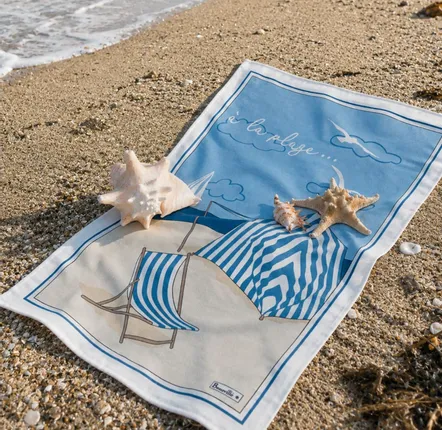 Kitchen linens - Torchon À la plage - BEAUVILLÉ