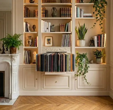 Shelves - Bloom — Fan-Drawer Integration Kit for Vinyl Records - GROOVALY