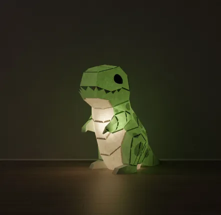 Table lamps - Papercraft 3D DIY Kits - Paper Dinosaur Night Light - MOKI MOKI