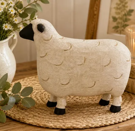 Sculptures, statuettes et miniatures - Figurine mouton résine - ROLANDE DU DREUILH  LACE JEWEL