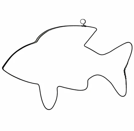 Children's bedrooms - Wire Wall Decoration\" Fish Silhouette\ "” - to pin - BIJOUX DE MUR