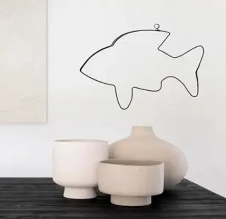 Children's bedrooms - Wire Wall Decoration\" Fish Silhouette\ "” - to pin - BIJOUX DE MUR