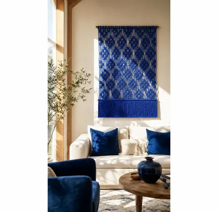 Tapisseries - Décoration Murale Textile - Couleur Bleu Électrique - NŒULUXE