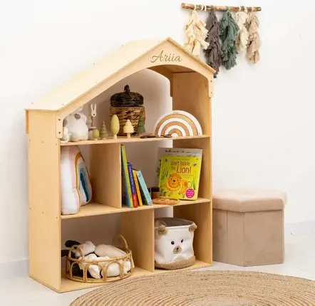 Children's bedrooms - Wooden Dollhouse Bookshelf - ENJOY THE WOOD