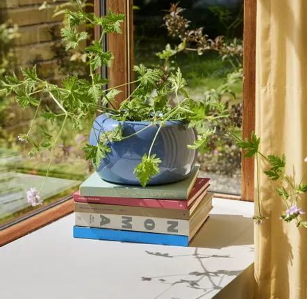 Poterie - Maru Pots Small Bleu/Marron (set de 2) - HÜBSCH