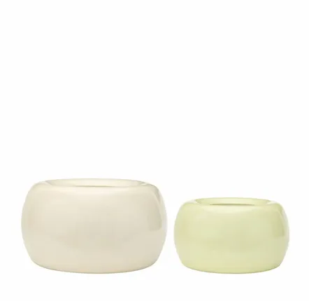Poterie - Maru Pots Large Vert Clair (set de 2) - HÜBSCH