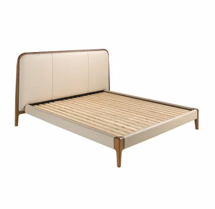 Beds - Cream leatherette bed - ANGEL CERDÁ