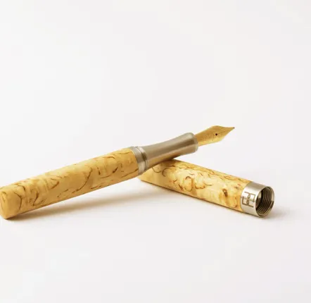 Jewelry - Paris Fountain Pen – « Finnish Birch Wood » - ATELIER FESSELER