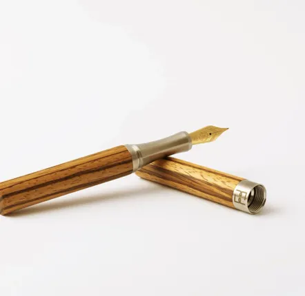 Pens and pencils - Paris Fontain Pen  –  « Zebrano Wood » - ATELIER FESSELER