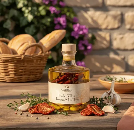Oils and vinegars - Olive oil with sun-dried tomato, garlic & thyme - CATRICE GOURMET