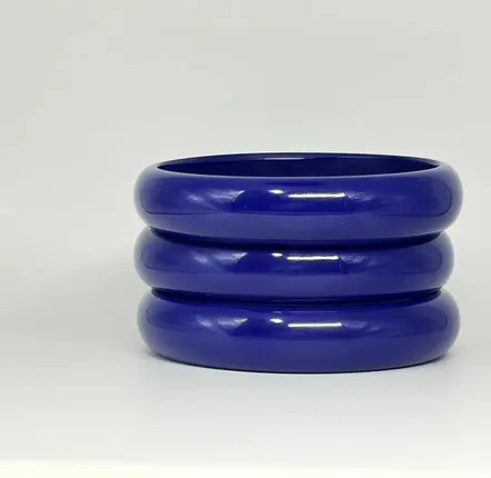 Bracelets - BRACELET EN RESINE BLEU INTENSE 12 MM - JOLIE JULIE