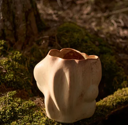 Ceramic - Pahka Vase Light Brown 20 x 21 cm - PENTIK