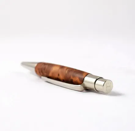 Pens and pencils - Berlin Mini Ballpoint Pen  – « Thuya Burl Wood » - ATELIER FESSELER