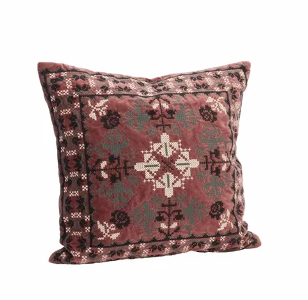 Couettes et oreillers  - Housse de coussin en velours brodé - MADAM STOLTZ