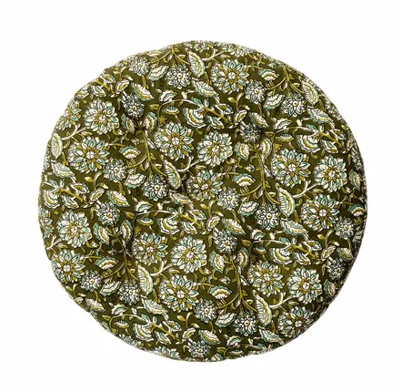 Garden textiles - Round cotton chair pad - MADAM STOLTZ