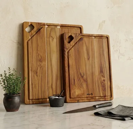 Couteaux - PLANCHE A DECOUPER TECK STOLF ELEGANCE CULINARY 46X36X1.9CM - STOLF