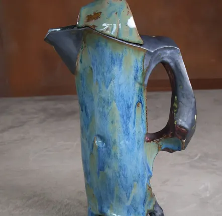 Ceramic - A Carved Jug with a Lid - WOJCIECH DZIENNIAK ART