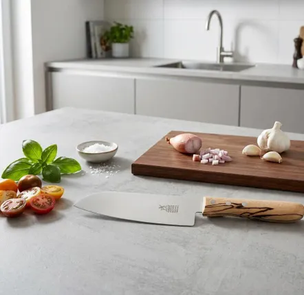 Couteaux - COUTEAU SANTOKU WINDMÜHLENMESSER 16,5CM HETRE GLACE - WINDMUHLENMESSER