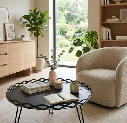 Tables de jardin - TABLE BASSE EN ACIER AURA - DECO-GEM
