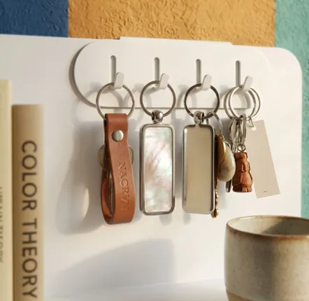 Objets de décoration - PORTE CLÉS EN ACIER NACRE - DECO-GEM