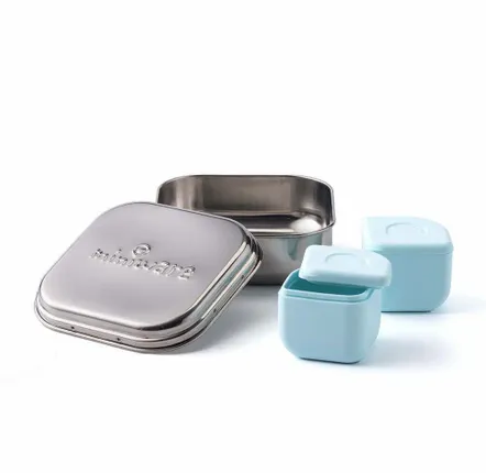 Repas pour enfant - GrowBento – Chrome/Aqua - MINIWARE AB