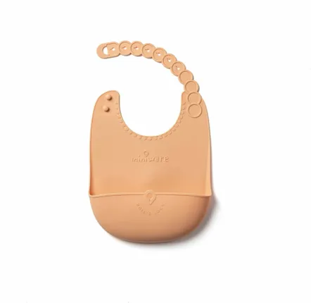Children's mealtime - Roll & Lock Silicone Bib-Toffee - MINIWARE AB