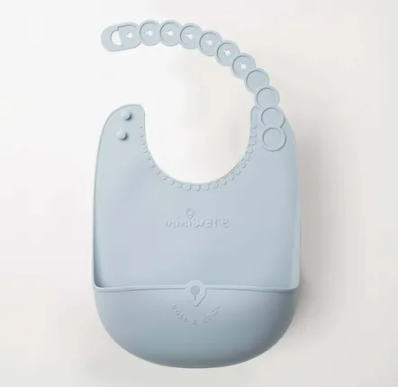 Children's mealtime - Roll & Lock Silicone Bib-Chicory - MINIWARE AB