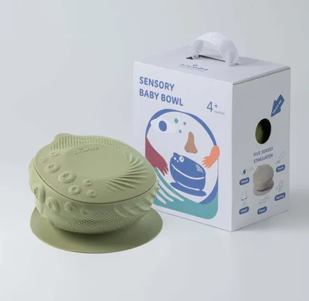 Children's mealtime - Sensory Baby Bowl- Pistachio - MINIWARE AB