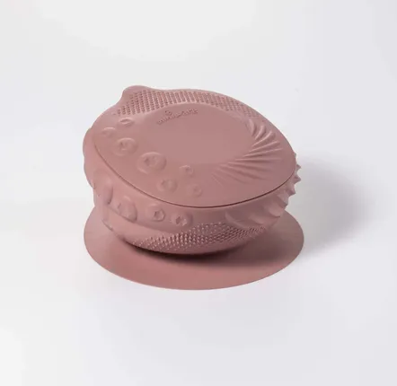 Children's mealtime - Sensory Baby Bowl- Raspberry - MINIWARE AB