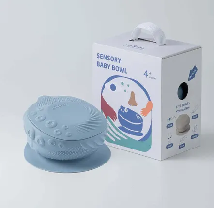 Children's mealtime - Sensory Baby Bowl- Chicory - MINIWARE AB