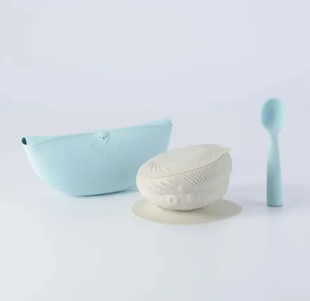 Children's mealtime - Sensory Starter Set - Oat/Aqua - MINIWARE AB