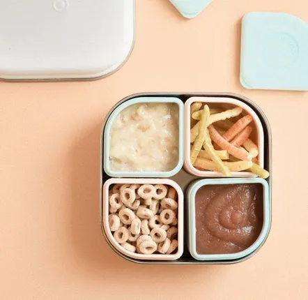 Children's mealtime - GrowBento-Snow +Gray - MINIWARE AB