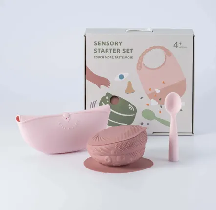 Children's mealtime - Sensory Starter Set -Raspberry/Cotton Candy - MINIWARE AB