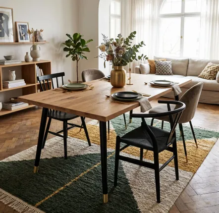Tables Salle à Manger - Pied de table haute en bois noir - 71,5 cm  Libra - Lot de 2 pieds - DECO-GEM