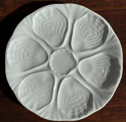 Assiettes de réception - Lot de 4 assiettes à huîtres Limoges France D25 - OFFICE OBJETS