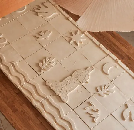 Ornaments - MATISSE custom ceramic wall mural - ATELIER MUSES