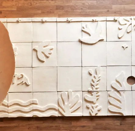 Ornaments - MATISSE custom ceramic wall mural - ATELIER MUSES