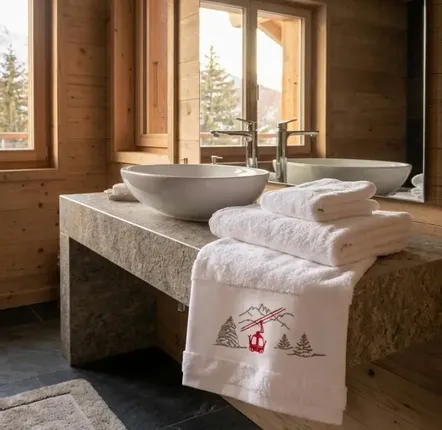 Autres linges de bain - Serviette invité montagne télécabine - VAGABONDE INTERNATIONAL