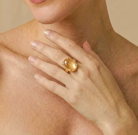 Jewelry - Adjustable oval ring capiz - Kinshasa - NATURE BIJOUX