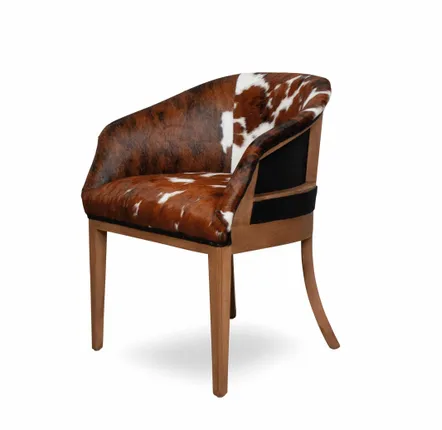 Sièges pour collectivités - Girona Essence Cow leather | Chaise en cuir - CREARTE COLLECTIONS