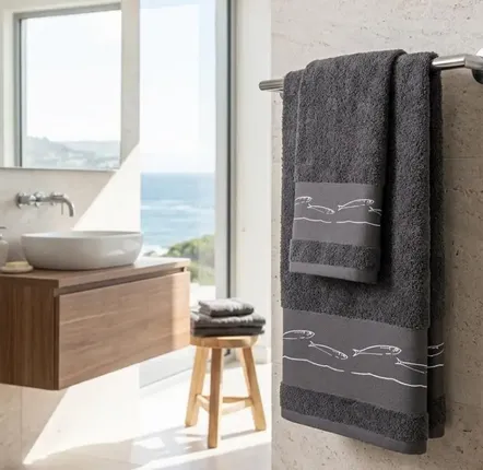 Autres linges de bain - linge de bain bord de mer motif poisson - VAGABONDE INTERNATIONAL