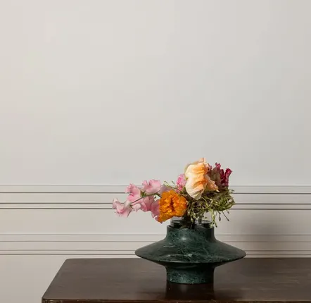 Candlesticks and candle holders - GAMMA CANDLE HOLDER MARBLE FLOWER VASE - OOUMM