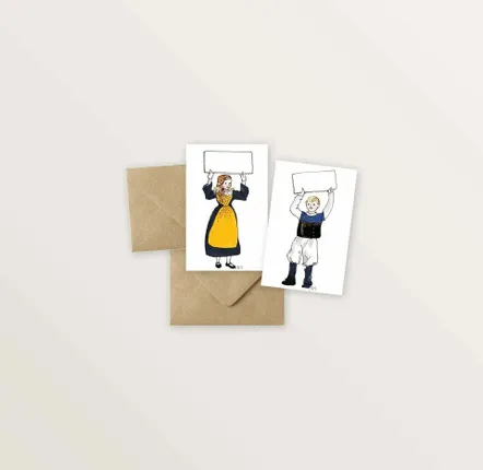Carterie - 2 mini-cartes breton-bretonne - TABLE À CARTES