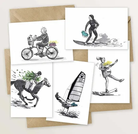 Carterie - 5 cartes d'anniversaire : livraison spéciale ! - TABLE À CARTES