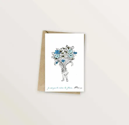Carterie - Carte postale - Amour des fleurs - TABLE À CARTES