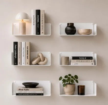 Decorative objects - Wall Bookshelves 45 x 15 cm - Set of 2 - TEEBOOKS