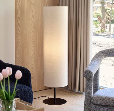 Floor lamps - Sable Floor Lamp Sand - HÜBSCH