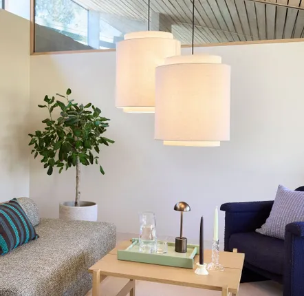 Hanging lights - Sable Pendant Tall Sand - HÜBSCH