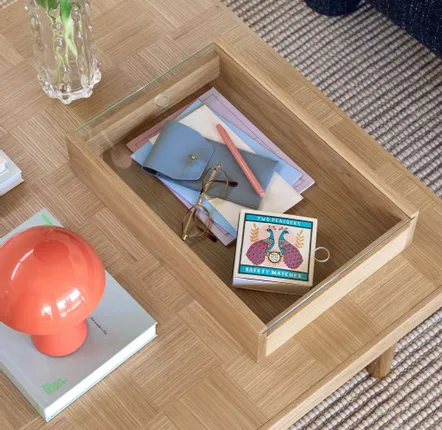 Boîtes de rangement  - Senri Boîte vitrine Bois de Chêne - HÜBSCH